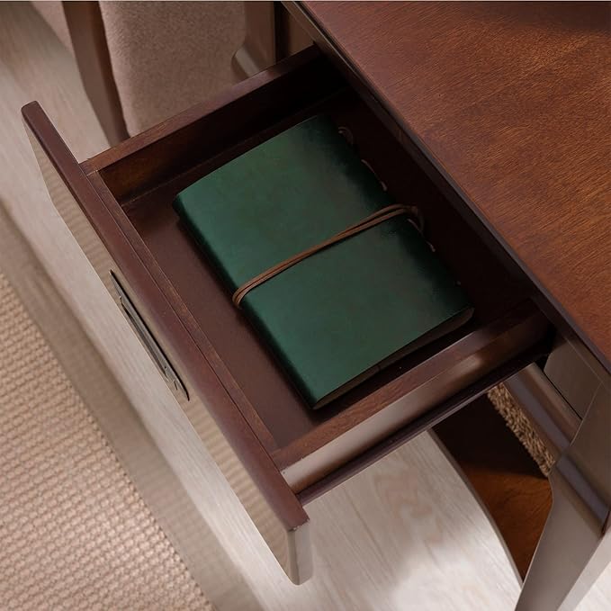 Leick Home Stratus End Table, 1 Drawer, Display Shelf, Solid Wood, 30 in x 12 - Image 4