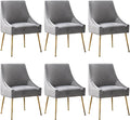 Modern Velvet Dining Chairs Set of 6, Contemporary Upholstered Furniture by HOLILA