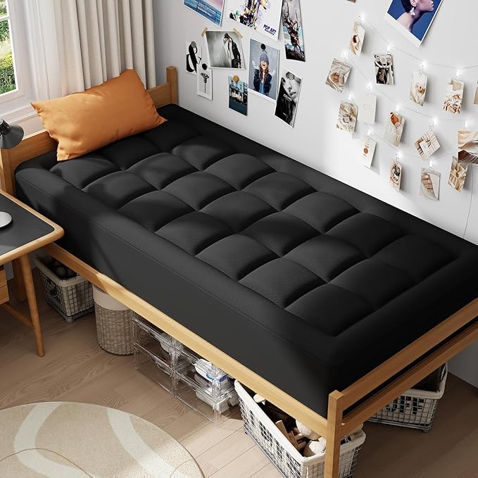 ELEMUSE Dual Layer 3 Inch Memory Foam Mattress Topper Twin, 2 Inch Cooling Gel - Image 6