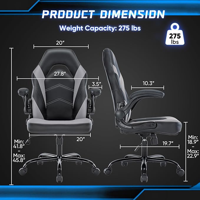 OLIXIS Big and Tall Office Desk Leather Gaming Computer Chair - Image 2