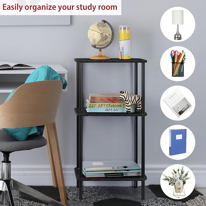 smusei 3 Tier Small End Table Tall Telephone Table - Image 4