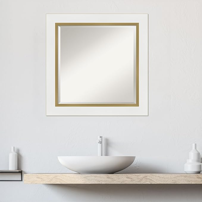 Amanti Art White Bathroom Mirror - Image 5