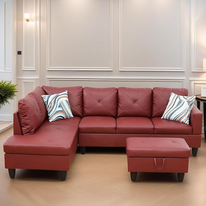 Leather Sectional Couch, Modern L Shaped Couches - Image 7