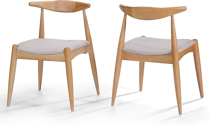 5-Piece Dining Set, Mid-Century Modern Solid Wood Table & Chair Set - Image 8