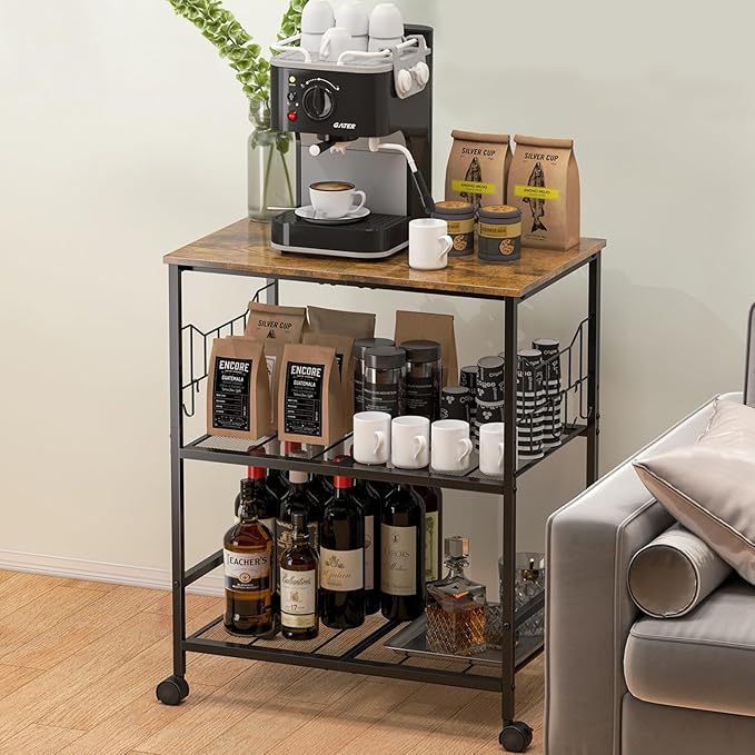 Rolling Kitchen Microwave Cart - Image 7
