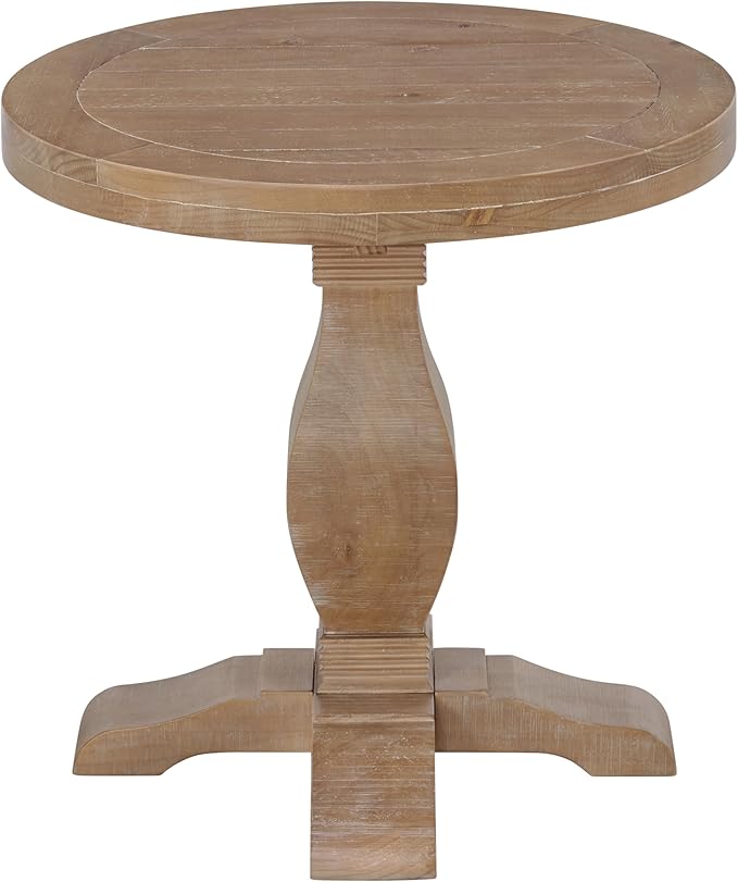 Martin Svensson Home Napa Solid Wood Pedestal End Table - Image 4