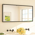 TETOTE Black Bathroom Vanity Mirror Beveled Frame 48" x 24" Black Rectangle by TETOTE