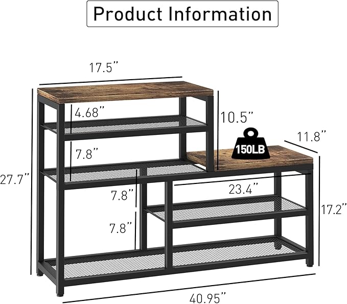 Shoe Rack Bench Shoe Storage Organizer - Image 3