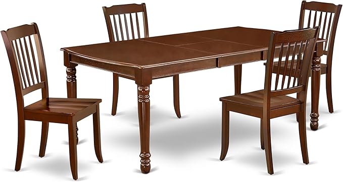 East West Furniture DODA5-MAH-W 5 Piece Dining Room Furniture Set Includes a by EastWestFurniture