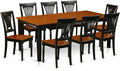 East West Furniture QUPL9-BCH-W 9 Piece Dining Table Set Includes a Rectangle by EastWestFurniture
