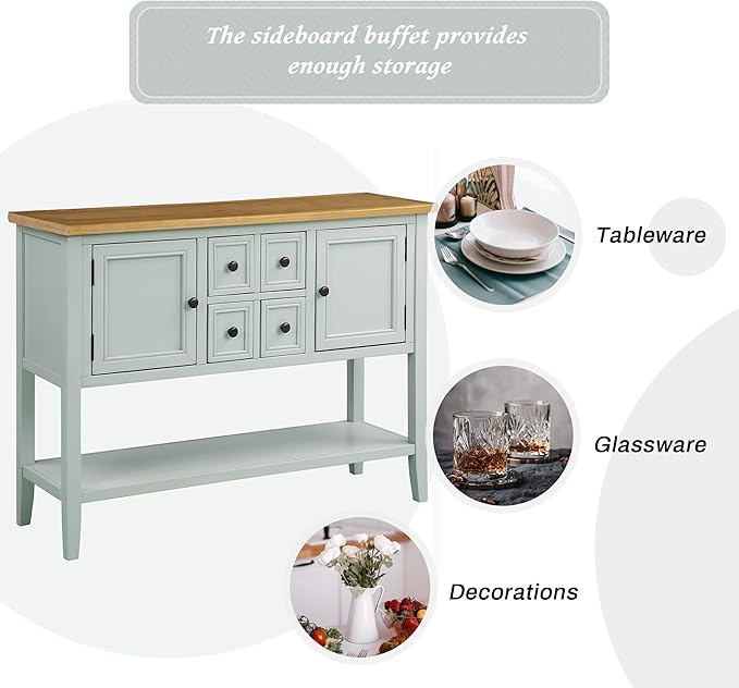 Merax Modern Wood Buffet Sideboard - Image 4