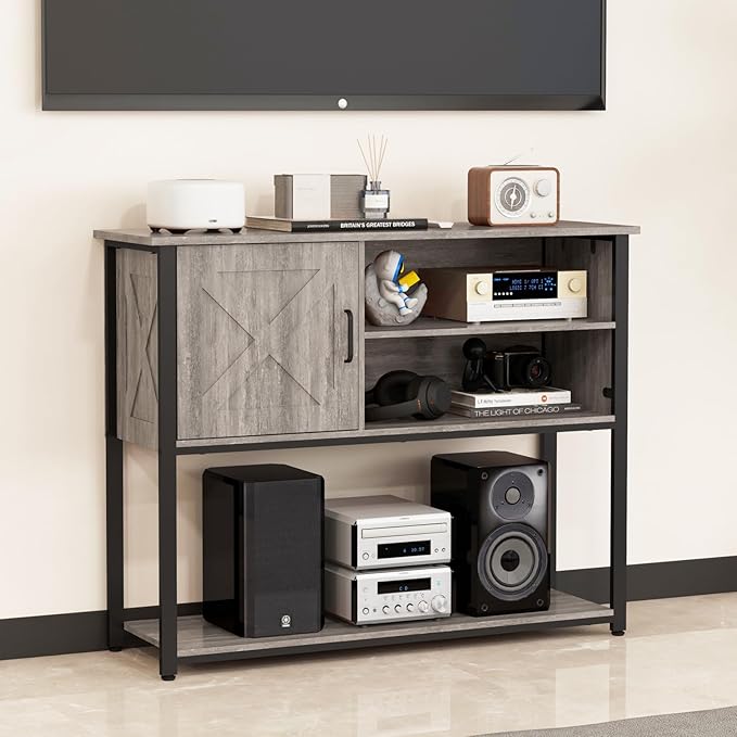 41" Console Table with Storage Cabinet, Sofa Table with Storage Shelves - Image 7