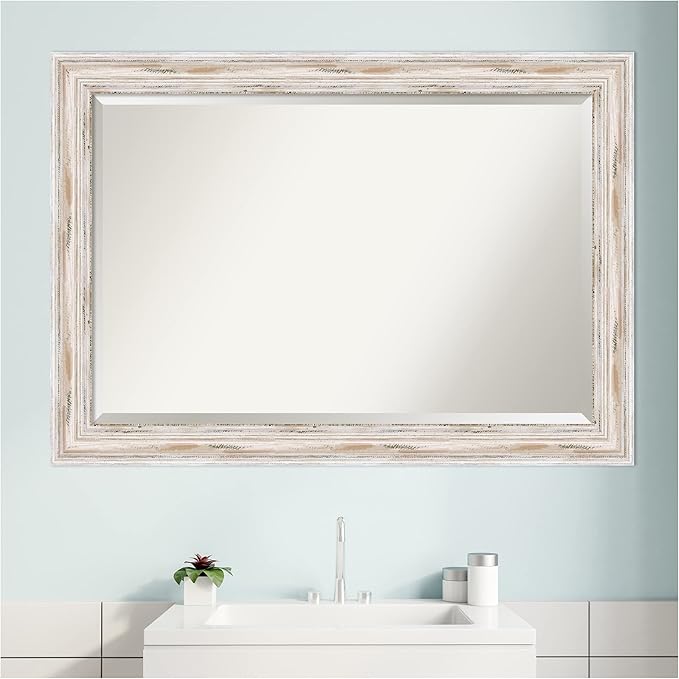 Amanti Art White Bathroom Mirror - Image 8