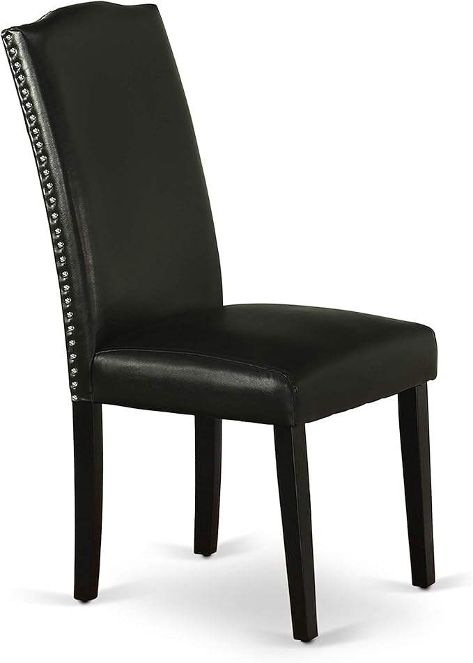 East West Furniture LGEN5-BLK-69 5 Piece Dining Table Set Includes a Rectangle - Image 8
