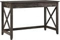 Bush Furniture Key West 48W Writing Desk in Dark Gray Hickory by BushHome