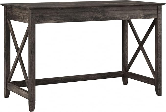 Bush Furniture Key West 48W Writing Desk in Dark Gray Hickory by BushHome
