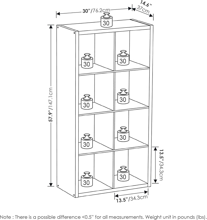 Furinno Cubicle Open Back Decorative Cube Storage Organizer - Image 3