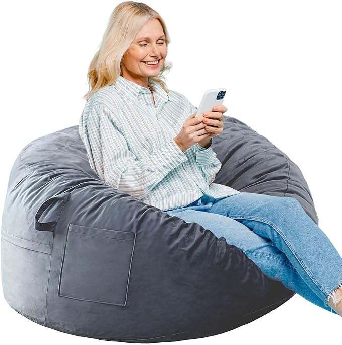 Bean Bag Chairs, Memory Foam Stuffing Bean Bag Chair by Unknown