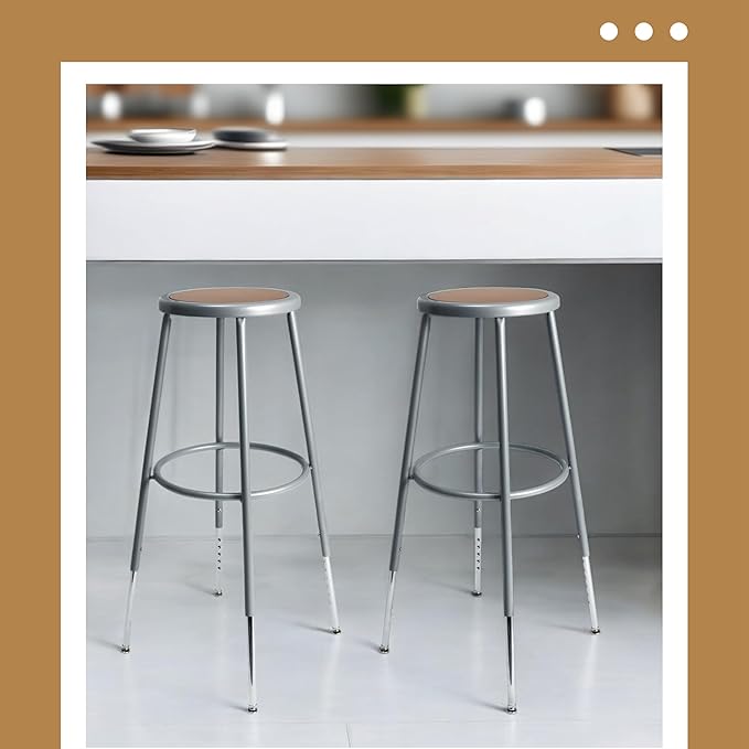 OEF Furnishings (2 Pack Height Adjustable Steel Stools - Image 2