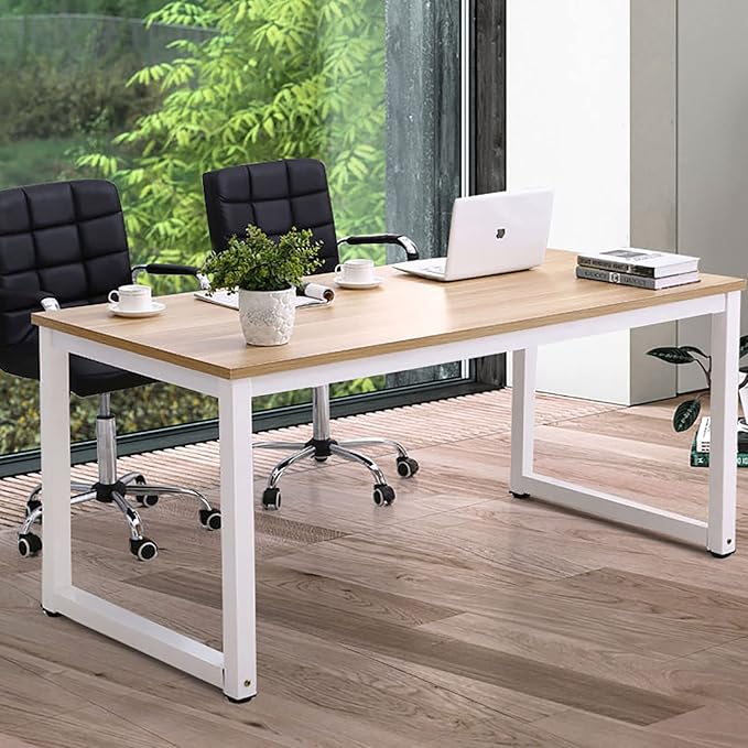 NSdirect Modern Computer Desk 63 Inch Large Office Desk, Writing Study Table by NSdirect