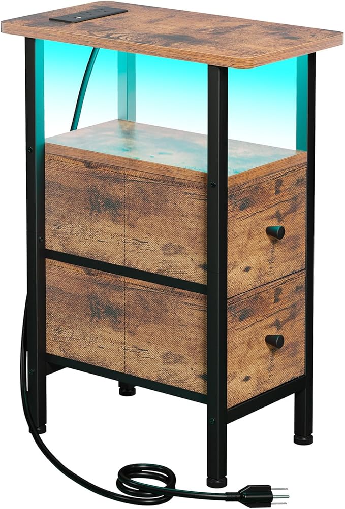 Narrow End Table Living Room by LOAKEKEL