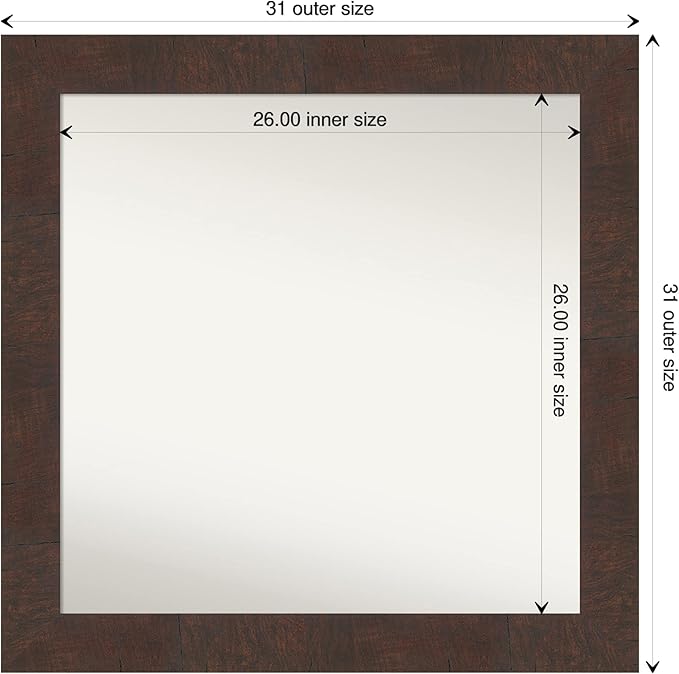 Amanti Art White Bathroom Mirror - Image 4