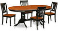 East West Furniture PLAI5-BLK-W 5 Piece Dinette Set by EastWestFurniture