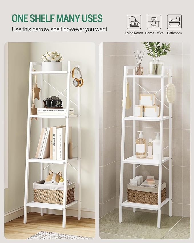 Ladder Shelf, Bookshelf Bookcase, Freestanding Corner Storage Shelve - Image 4