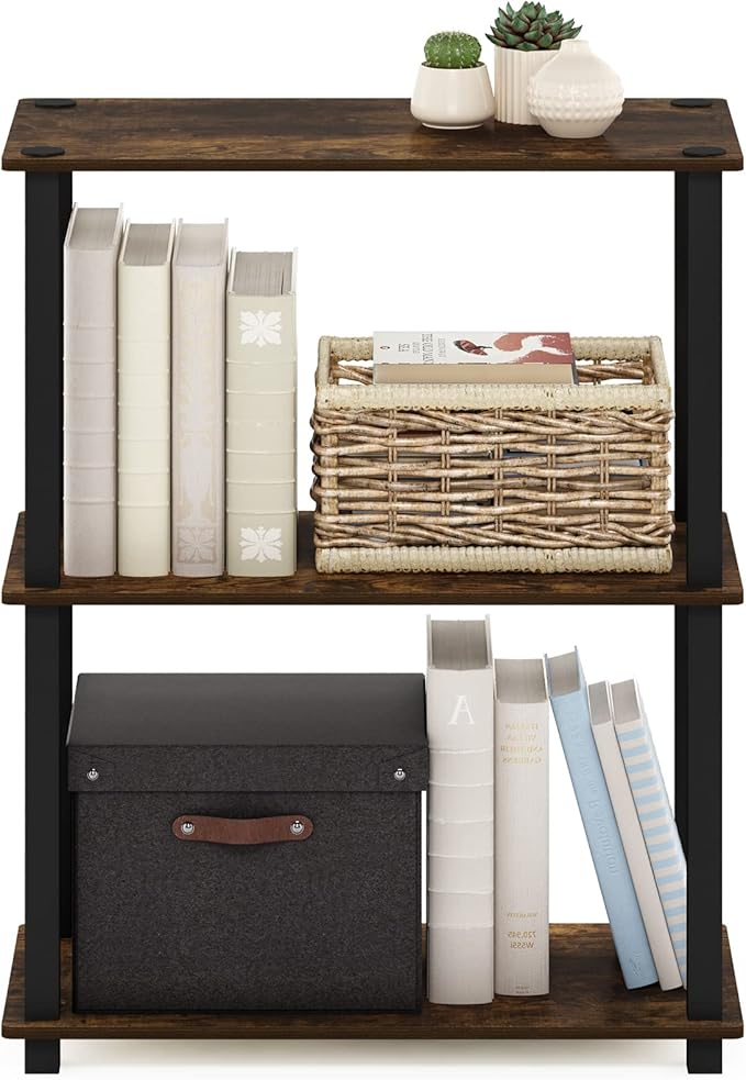 Furinno Turn-S-Tube 3-Tier Compact Multipurpose Shelf Display Rack - Image 4