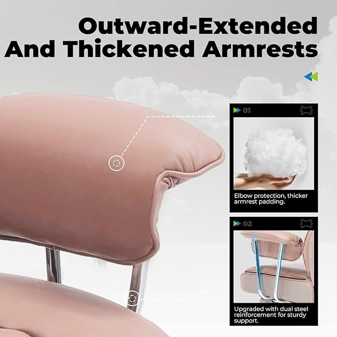 COMHOMA Big and Tall Office Chair, High Back Leather Gaming Chair - Image 6