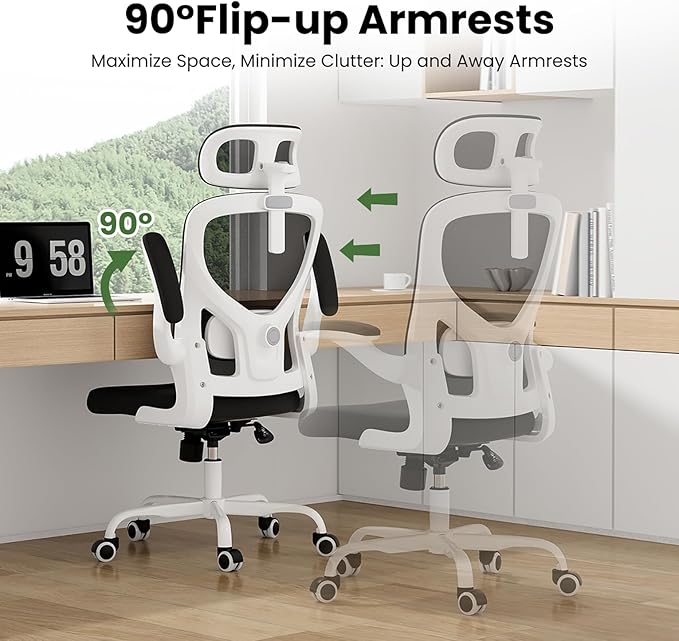 Ergonomic Office Chair, Comfy Home Office Chair High Back Computer Chair - Image 6