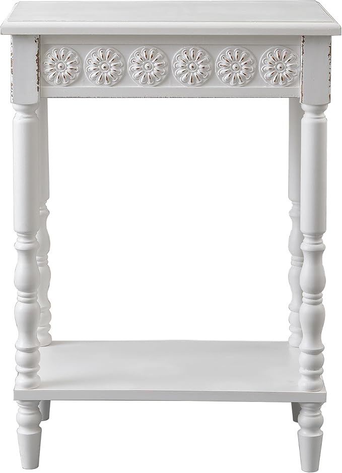 SOFE White Wood End Table, Modern Living Room Side Table, Sofa Couch Table - Image 6