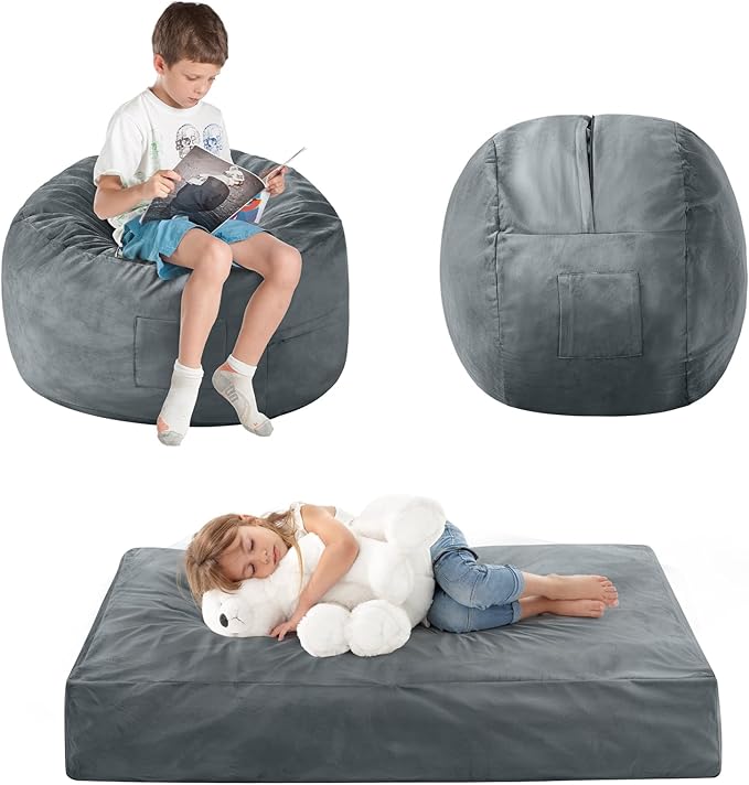 Kids Bean Bag Chair Bed by ILPEOD