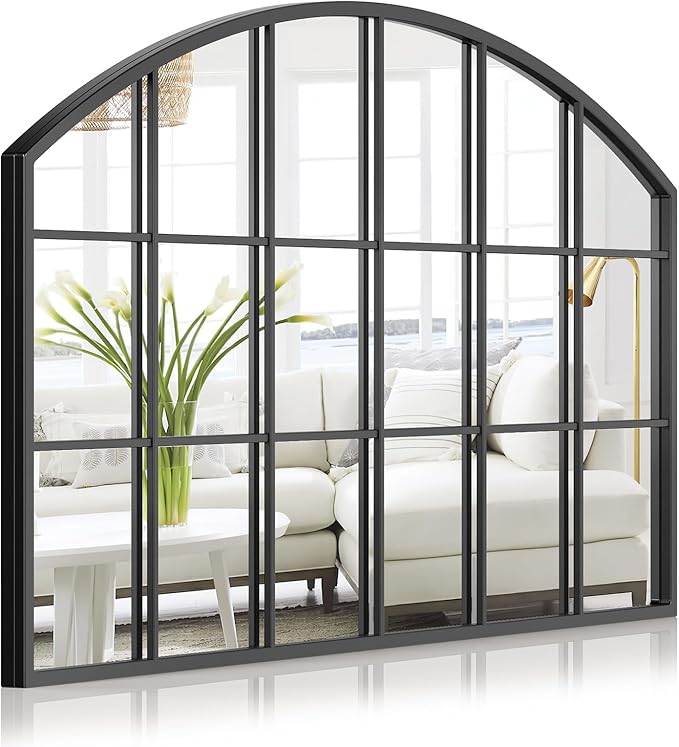 Wide Window Pane Mirror, Grid Large Decorative Wall Mirrors - Image 7