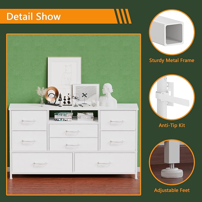 Furnulem Dresser for Bedroom, Wide Chest - Image 7