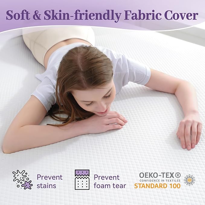 SINWEEK 2 Inch Gel Memory Foam Mattress Topper Twin XL Size/Twin Extra Long - Image 4