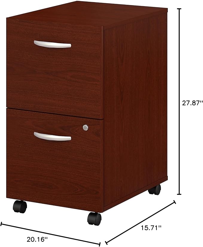 Bush Business Furniture Series C 2 Drawer Rolling File Cabinet in Mahogany - Image 3