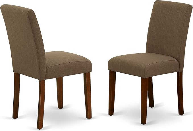 East West Furniture ANAB3-MAH-18 3 Piece Modern Dining Table Set Contains a - Image 5
