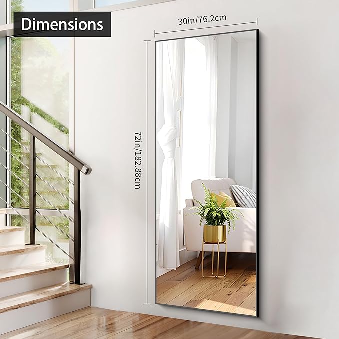 30x72inch Bathroom Mirror, Large Rectangular Wall Mirror - Image 6