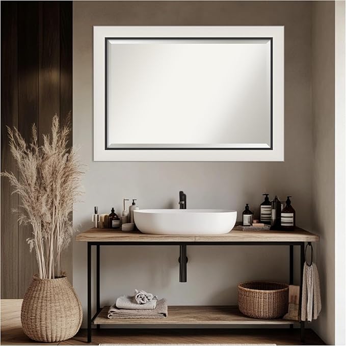Amanti Art Silver Bathroom Mirror - Image 4