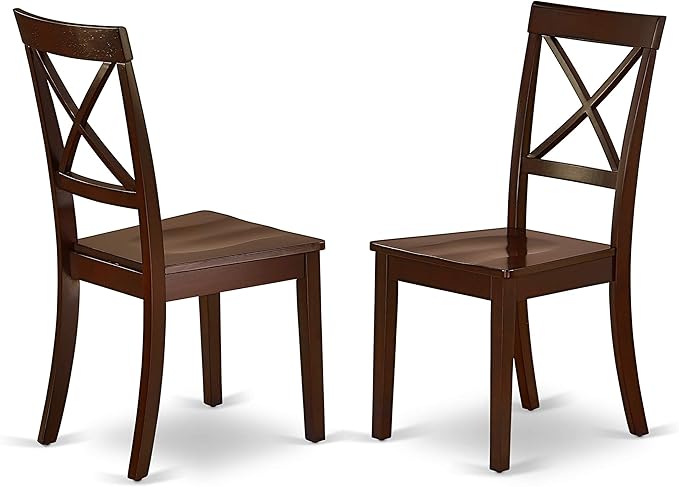 East West Furniture NDBO5-MAH-W 5 Piece Dining Room Furniture Set Includes a - Image 8