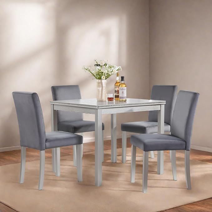 Dining Table Set for 4, 5-Piece Dining Room Table Set - Image 5