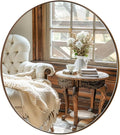 ANDY STAR Bronze Round Mirror 36 inch, Oil Rubbed Bronze Round Mirror in Metal by ANDYSTAR