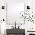 24x32 Inch Black Bathroom Mirror by Bonverre