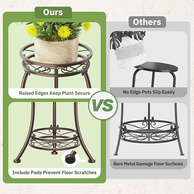 KMOTASUO 3 Tier Tall Plant Stand Indoor Outdoor - Image 5