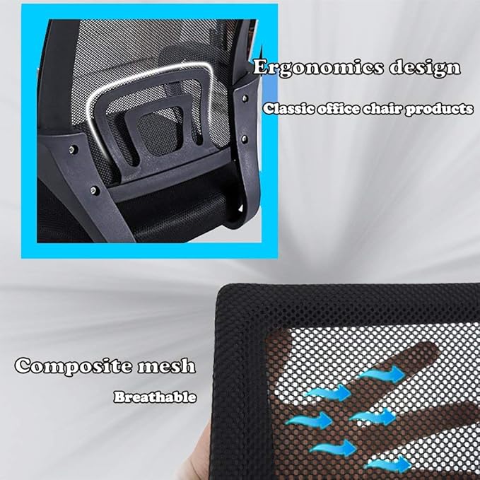 BestOffice Mesh Computer Back Support Modern Executive Adjustable Task Rolling - Image 6