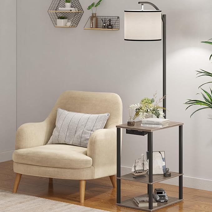SUNMORY Floor Lamp with Table, End Table - Image 9