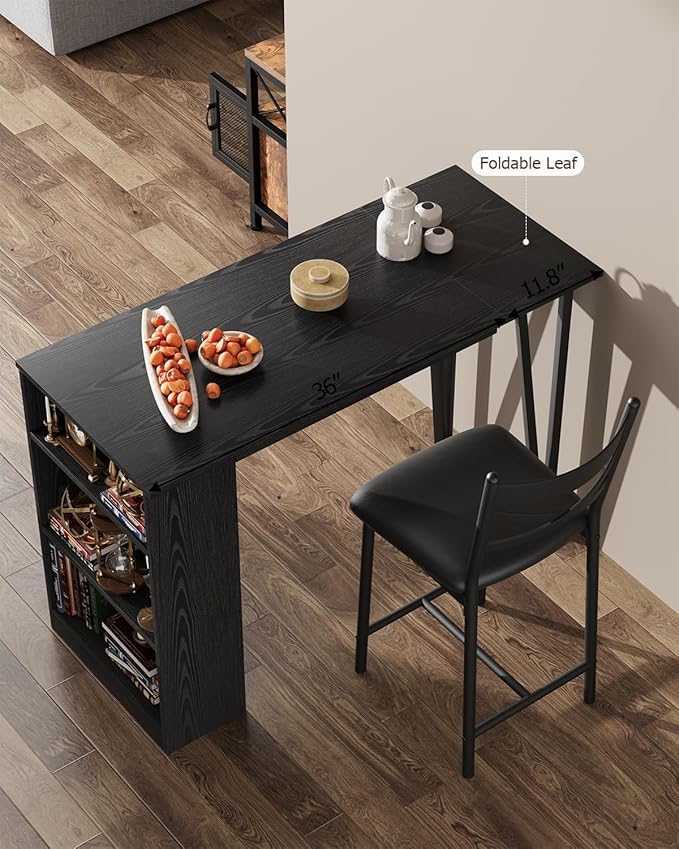 GAOMON 3 Piece Bar Table Set for 2, Bar Table and Chairs Set - Image 3