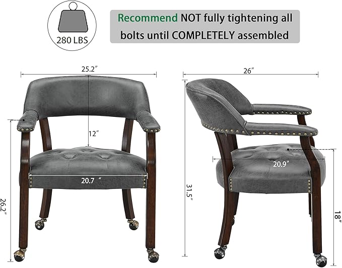 LEEMTORIG Large Dining Chairs - Image 3
