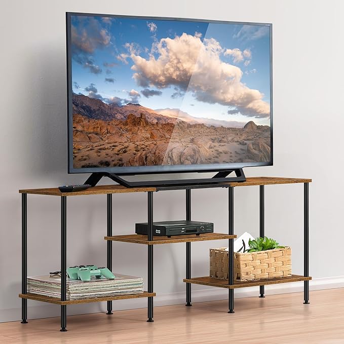 Industrial TV Stand with Storage by BTY